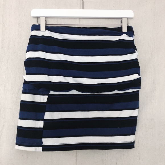 3.1 Phillip Lim Stripe Wrap Fitted Mini Skirt - Picture 5 of 8